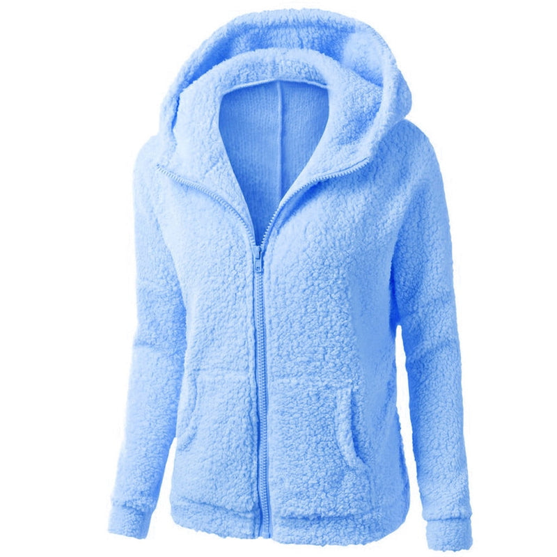 Women Hooded Sweater Coat