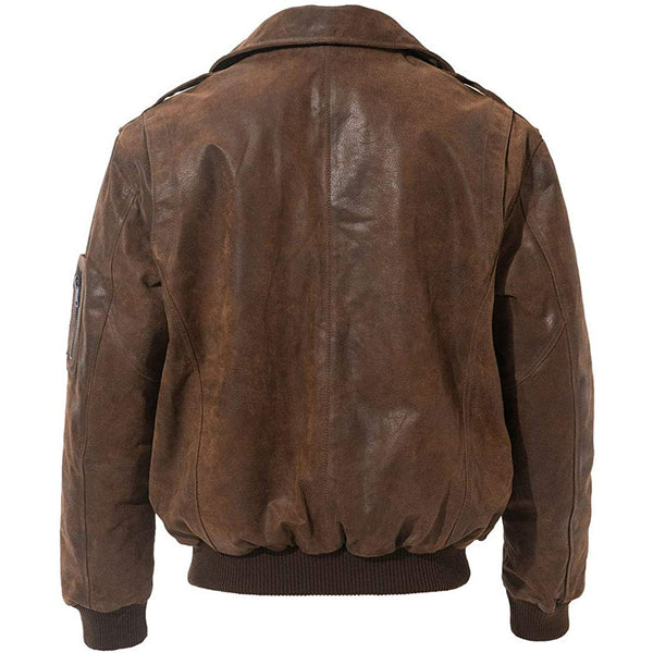 Men's Leather Bomber Jacket